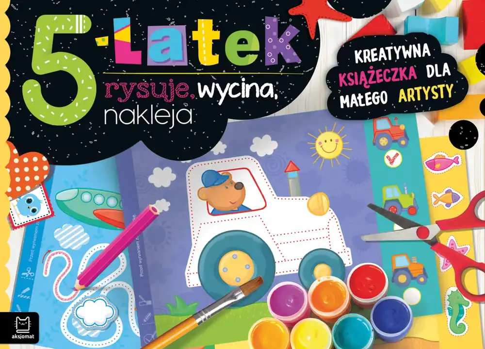 Oferta czasowa 5-latek rysuje, wycina, nakleja. Kreatywna książeczka dla małego artysty