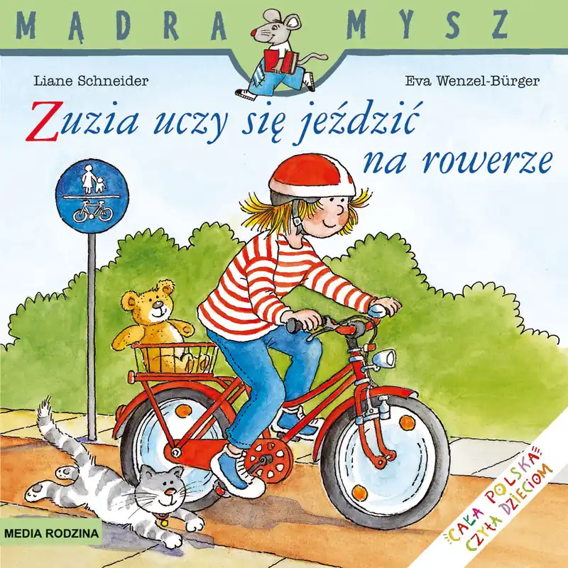 Rabat Mądra Mysz. Zuzia uczy się jeździć na rowerze