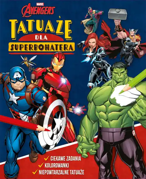 Cena promocyjna Tatuaże dla superbohatera. Marvel Avengers