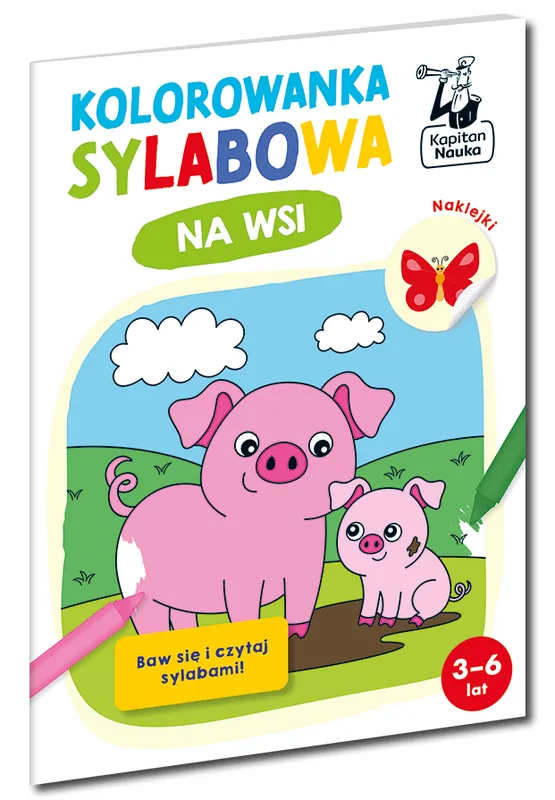 Na wsi. Kolorowanka sylabowa. Kapitan Nauka Cena promocyjna