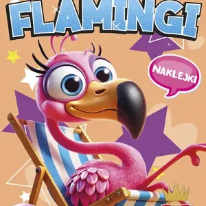 Zabawne flamingi. Kolorowanka z naklejkami Kup teraz