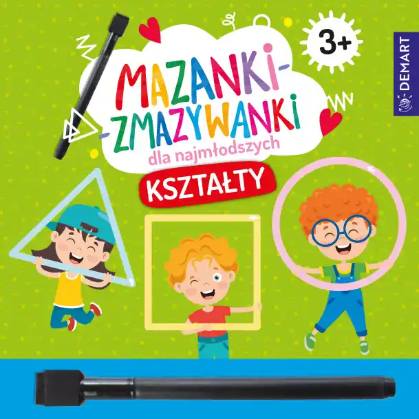 Bestseller Mazanki-zmazywanki dla najmłodszych 3+ Kształty