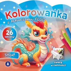 Wybór klientów Smoki. Kolorowanka z tatuażami FLUO