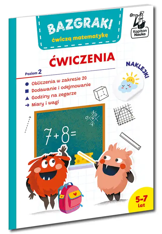 Bazgraki ćwiczą matematykę. Ćwiczenia. Poziom 2. Kapitan Nauka Wyjątkowa oferta