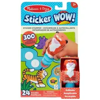 Stempel z naklejkami Tygrysek + książeczka Mellisa&Doug Popularny