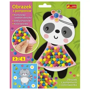 Obrazek z pomponów Panda 2w1 Szybka dostawa