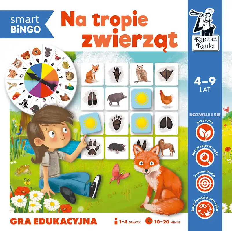 Najlepsza cena Kapitan Nauka. Na tropie zwierząt. Smart bingo