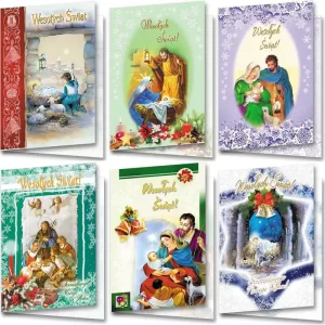 Wyprzedaż Karnet B6 Boże Nar. Lakierowany Religia (10sz) MIX