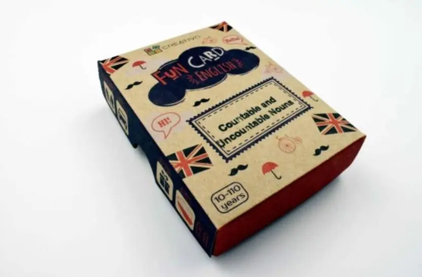 Fun Card English Countable and Uncountable Nouns Premium
