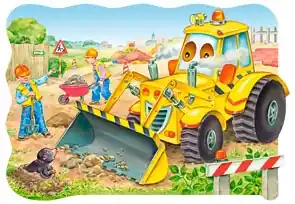 Puzzle 20 maxi - Spychacz CASTOR Nie przegap