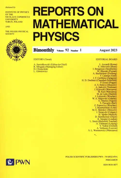 Dostępne od ręki Reports on Mathematical Physics 92/1