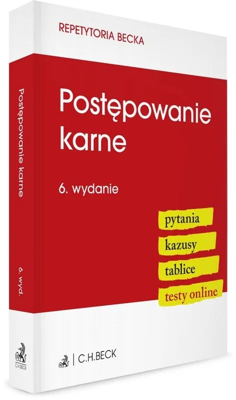 Postępowanie karne. Pytania. Kazusy. Tablice w.6 Zamów teraz
