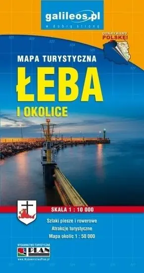 Mapa turystyczna - Łeba i okolice 1:10 000 w.2023 Obniżka ceny