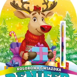 Wysoka jakość Kolorowa gwiazdka. Renifer