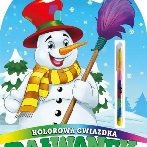 Kolorowa gwiazdka. Bałwanek Darmowy zwrot