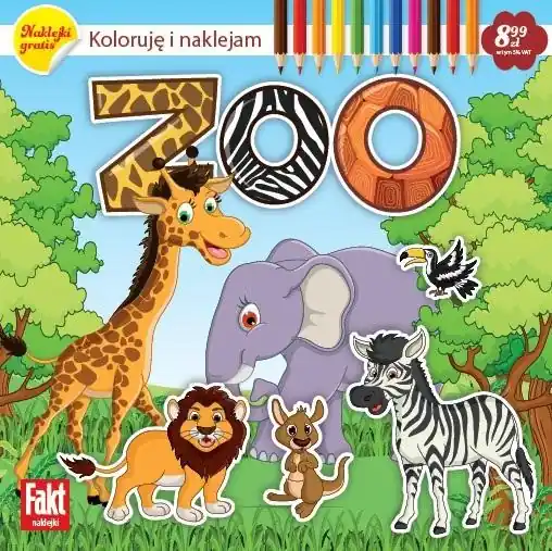 Fakt naklejki. ZOO. Koloruję i naklejam Ekspresowa dostawa