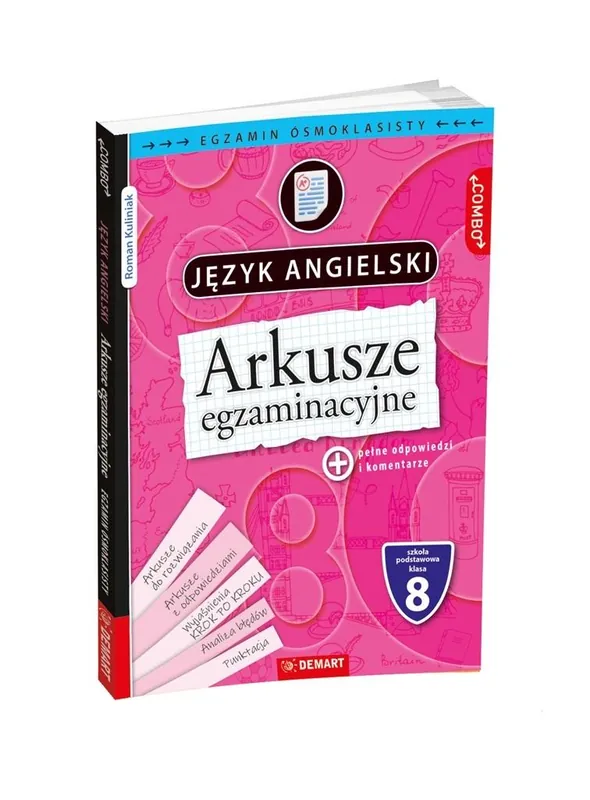 Arkusze egzaminacyjne z j. angielskiego dla 8-klasisty Zniżka