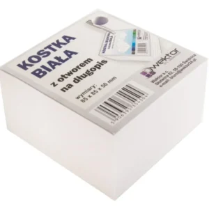 Darmowa dostawa Kostka klejona biała 85x85mm 5cm otwór na długopis
