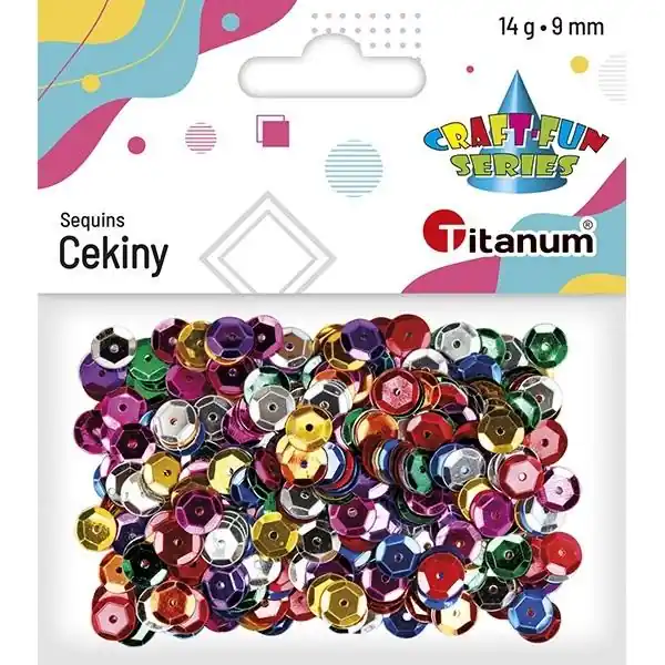 Cekiny okrągłe 9mm mix 14g Ostatnie sztuki