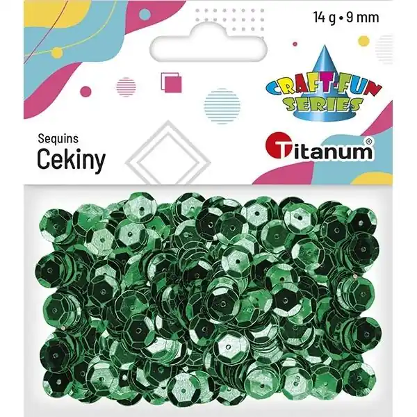 Dodatek dekoracyjny cekiny okrągłe 9mm/14g (CM9GR) Promocja