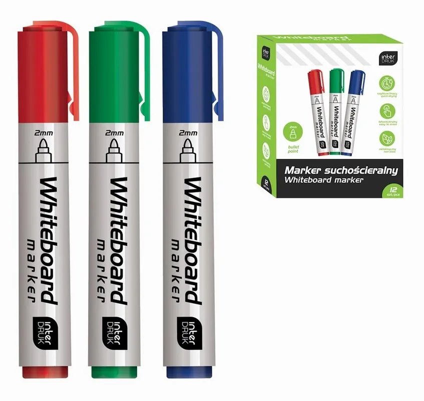 Dodaj do koszyka Marker suchościeralny 3 kolory (12szt)