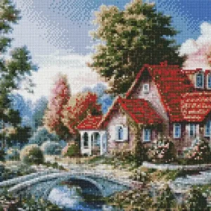 Diamentowa mozaika - Dom babci 40x50cm Okazja