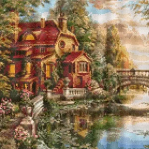 Ekspresowa dostawa Diamentowa mozaika - Dom-marzeniem 40x50cm