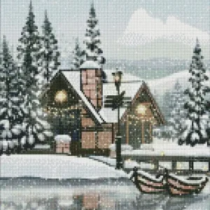 Do wyczerpania zapasów Diamentowa mozaika - Śnieżna cisza 40x50cm