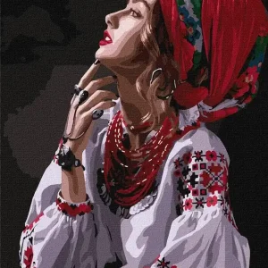 Malowanie po numerach - Kwiaty-gwiazdki 40x50cm Premium