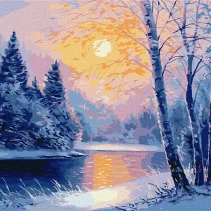 Bestseller Malowanie po numerach - Zimowy wieczór 40x50cm