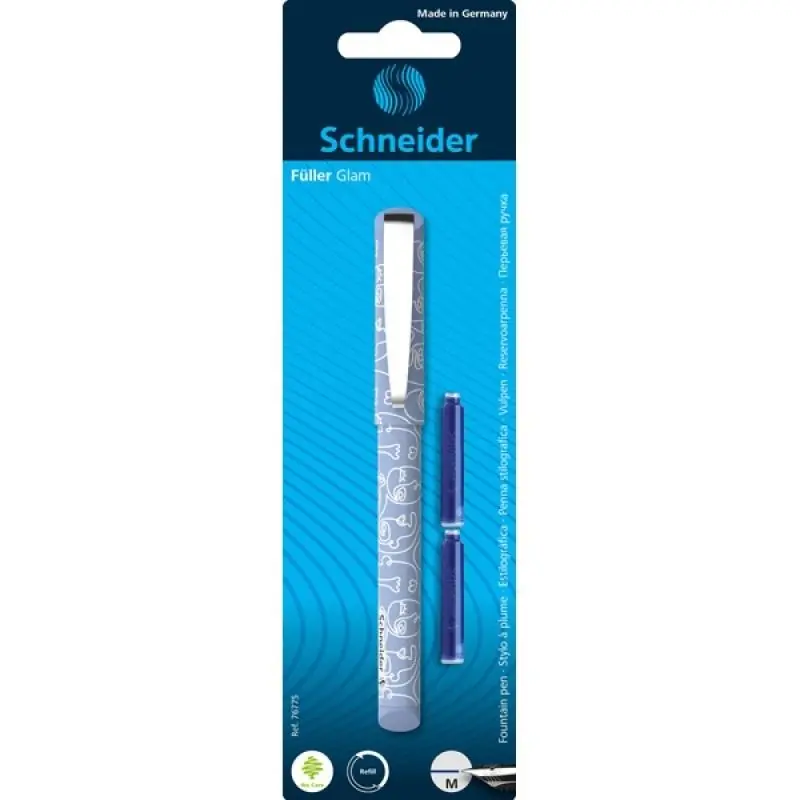 Hit sprzedaży Pióro wieczne Schneider Glam + 2 cartridge mix blister