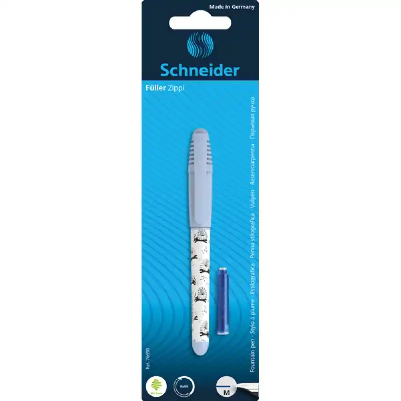 Hit sprzedaży Pióro wieczne Schneider Zippi + 1 cartridge mix blister
