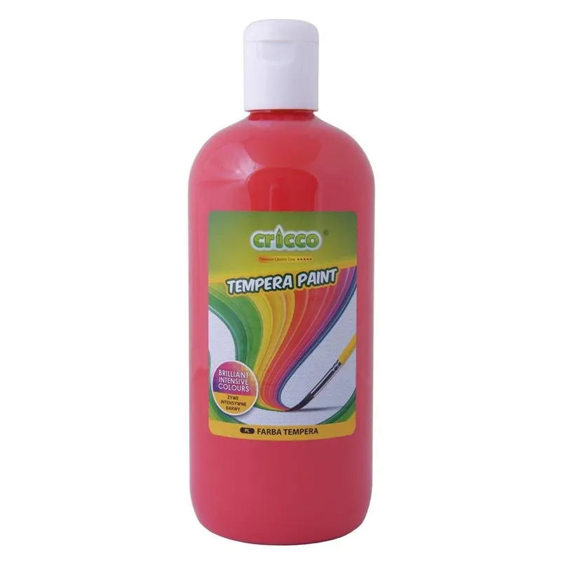 Farba tempera 500ml czerwona CRICCO Bestseller