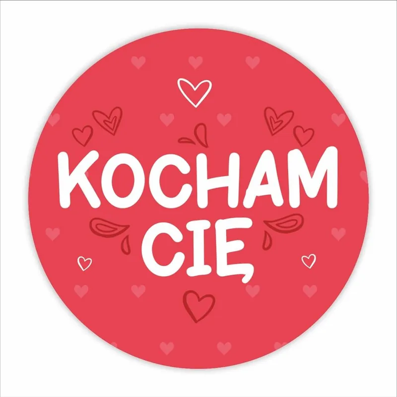 Naklejki walentynkowe - Kocham cię 24szt Promocja