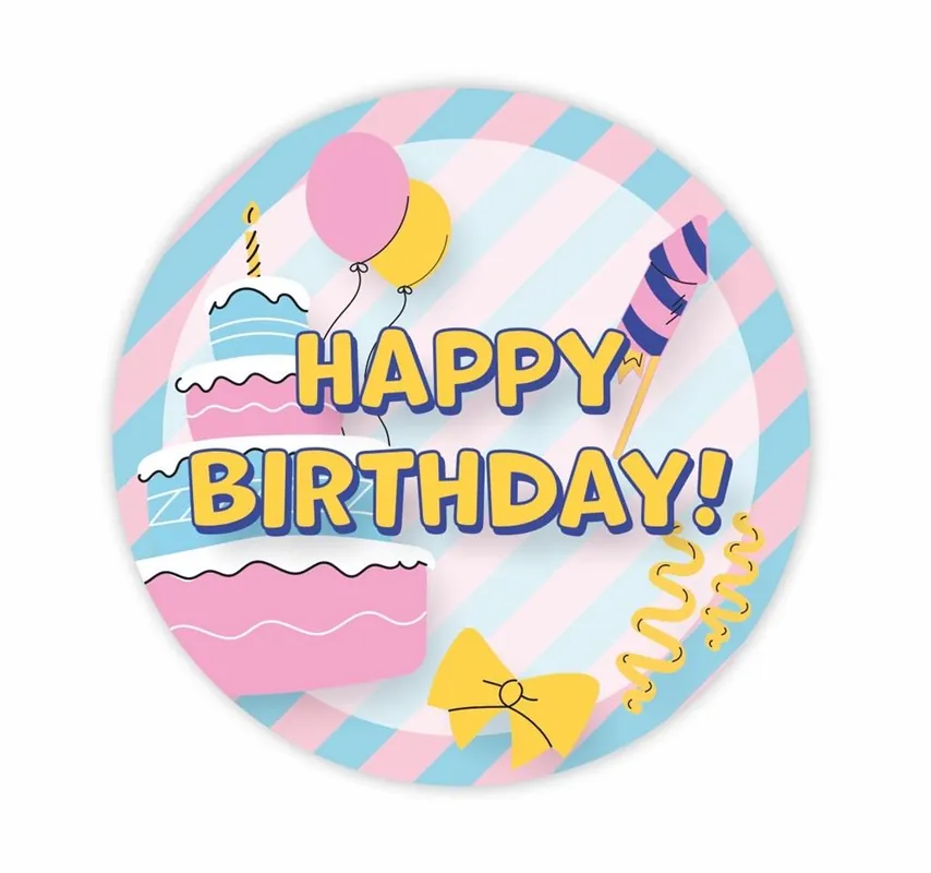 Naklejki urodzinowe - Happy Birthday 01 Ekspresowa dostawa