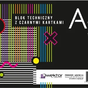 Blok techniczny A4/10K czarny (10szt) Taniej