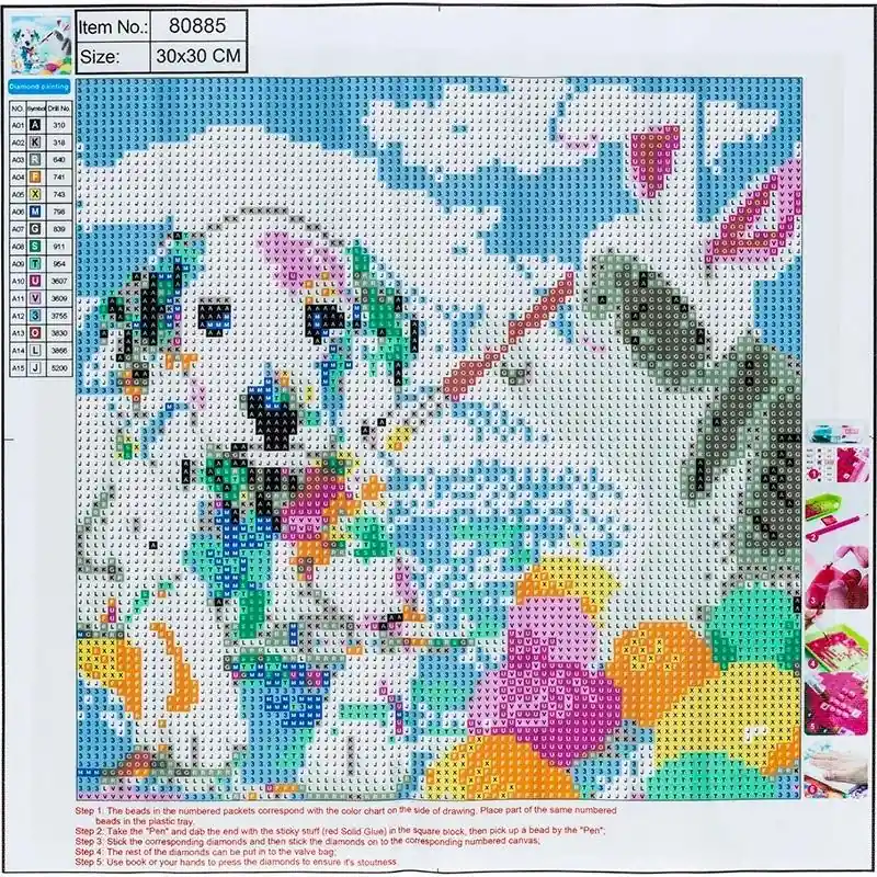 Diamentowa mozaika 5D - Cat&Dog 30x30 80885 Ostatnie sztuki