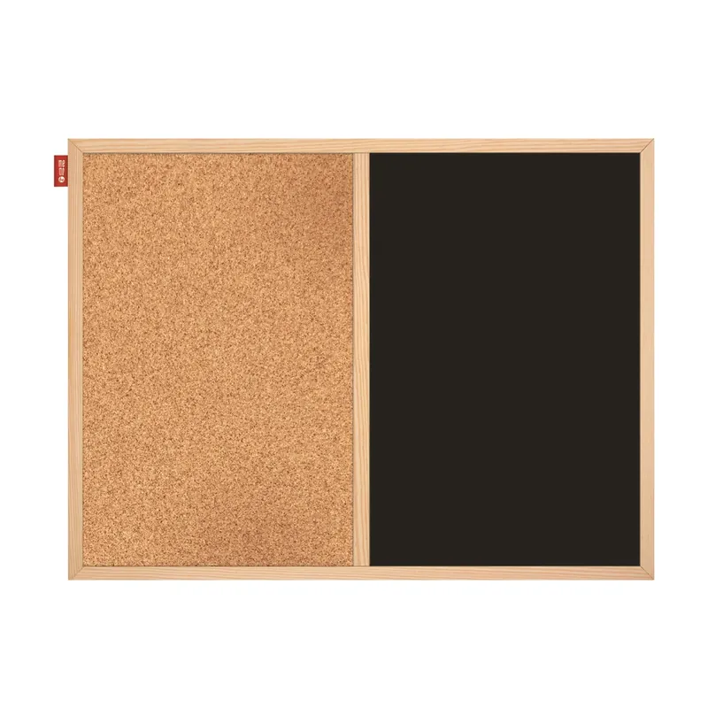Rabat Tablica korkowa kredowa DUO MEMOBE czarna 60x40 cm
