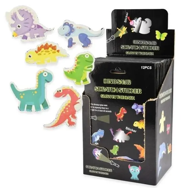 Naklejki zdrapki świecące w ciemności Dinozaury Oferta
