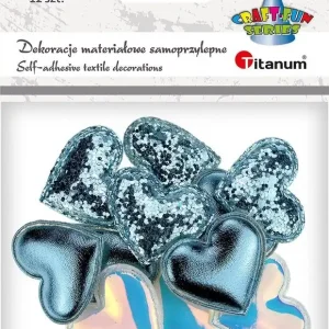 Do wyczerpania zapasów Dekoracje samoprzylepne serca 32x29mm 12szt