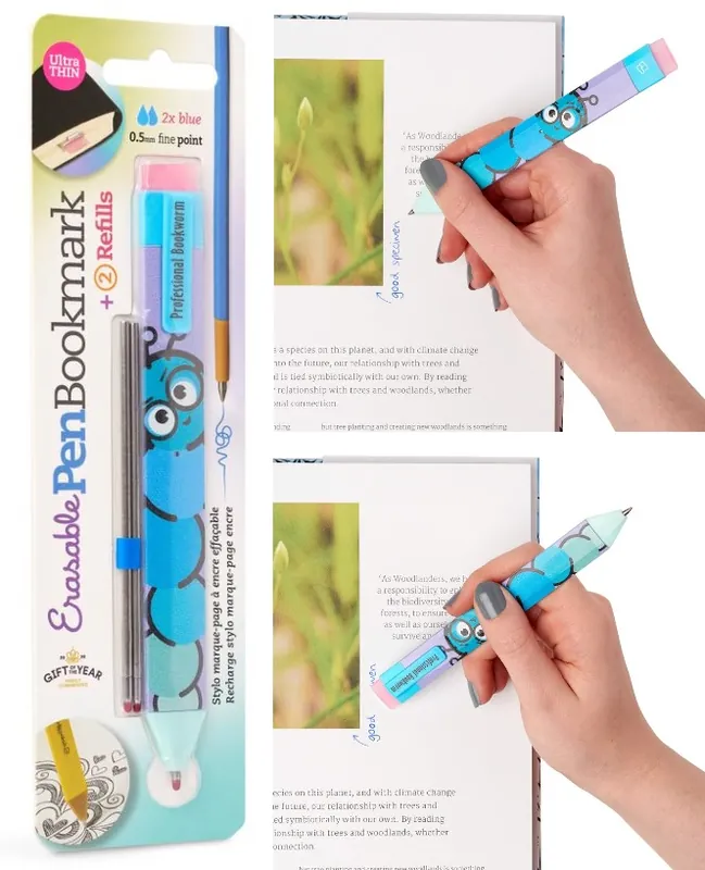 Pen Boomkark - zakładka długopis - Bookworm - Robak + wkłady Oferta czasowa