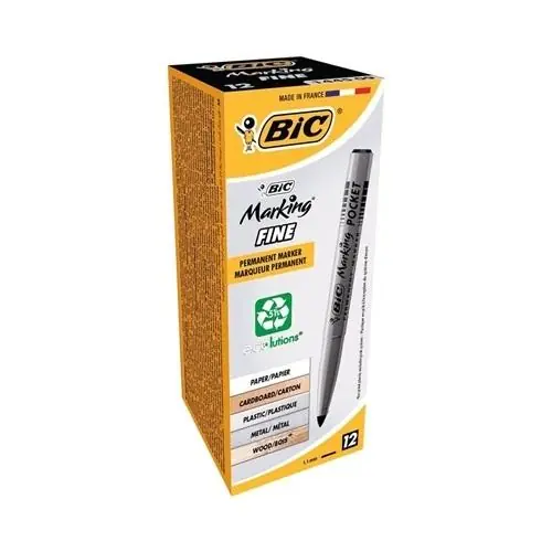 BIC Marking Fine Pocket ECOlutions Marker czarny Pudełko 12szt Oferta limitowana