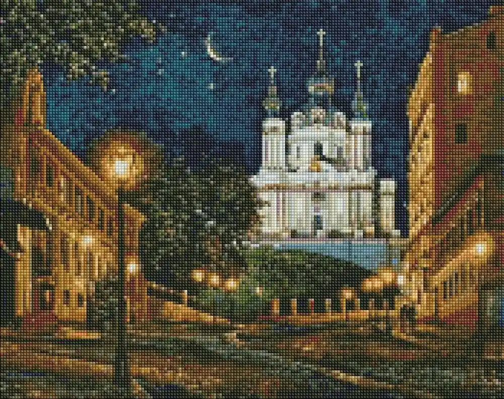 Obniżka ceny Diamentowa mozaika - Wieczór Kijów 40x50cm