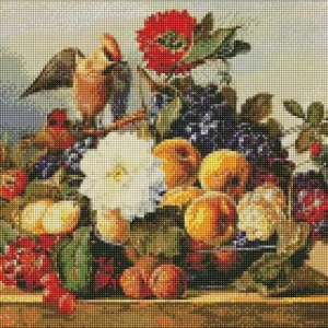 Dodaj do koszyka Diamentowa mozaika - Jemiołuszka obiad 40x50cm