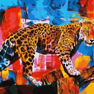 Malowanie po numerach - Jasny lampart 40x50cm Nie przegap