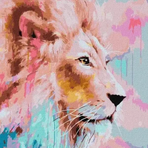 Malowanie po numerach - Różowy Lew 40x50cm Kup online