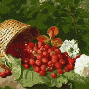 Dodaj do koszyka Malowanie po numerach - Koszyk z truskawką 40x50cm