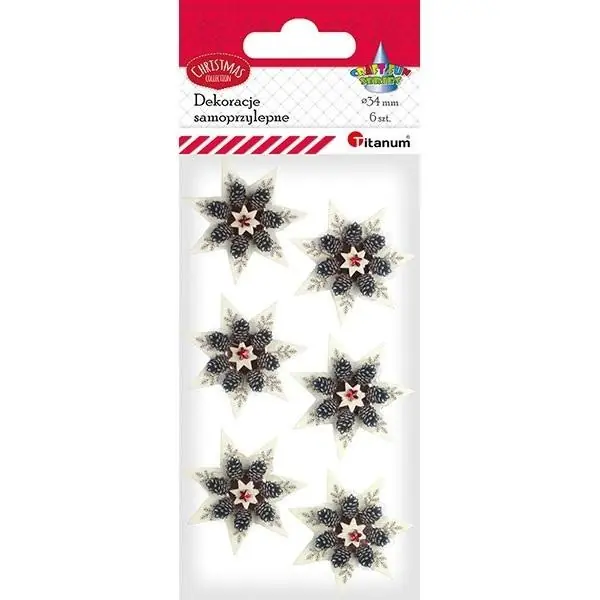 Dekoracje samoprzylepne papierowo-foliowe 3D 6szt Niska cena