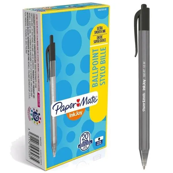 Bestseller Długopis InkJoy czarny 1,0mm (20szt)