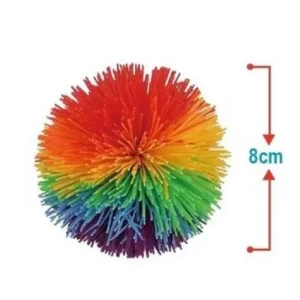 Tęczowa włochata piłka 8cm Tani